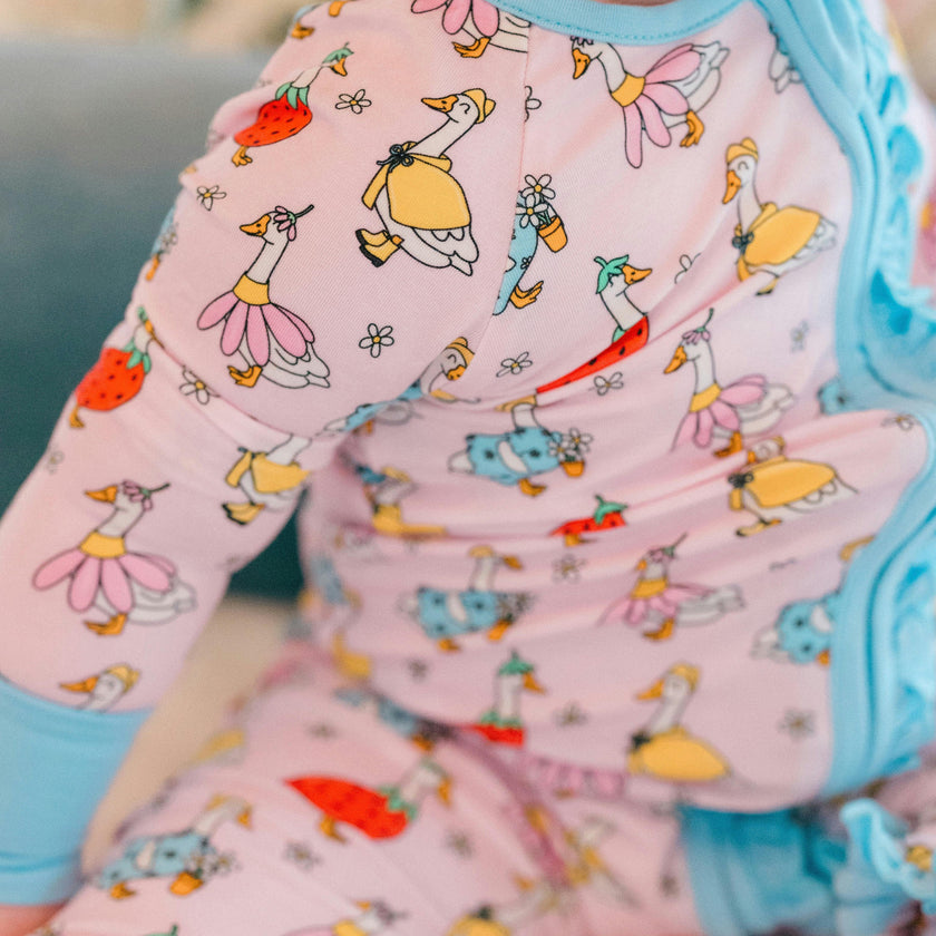 Silly Goose Bamboo Ruffle Romper
