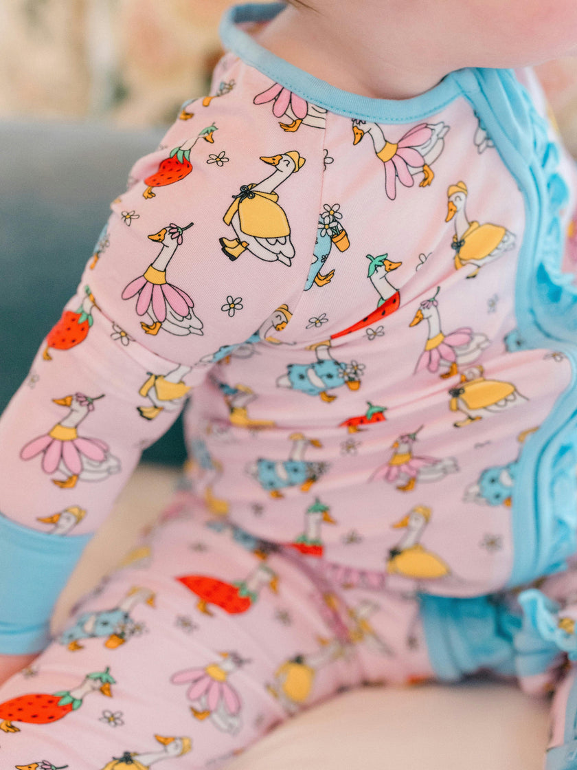 Silly Goose Bamboo Ruffle Romper