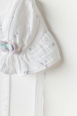 White Butterfly Muslin Bow Hat