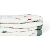 Cotton Muslin Quilted Throw - Powder Party