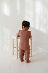 Waffle Romper Burlwood