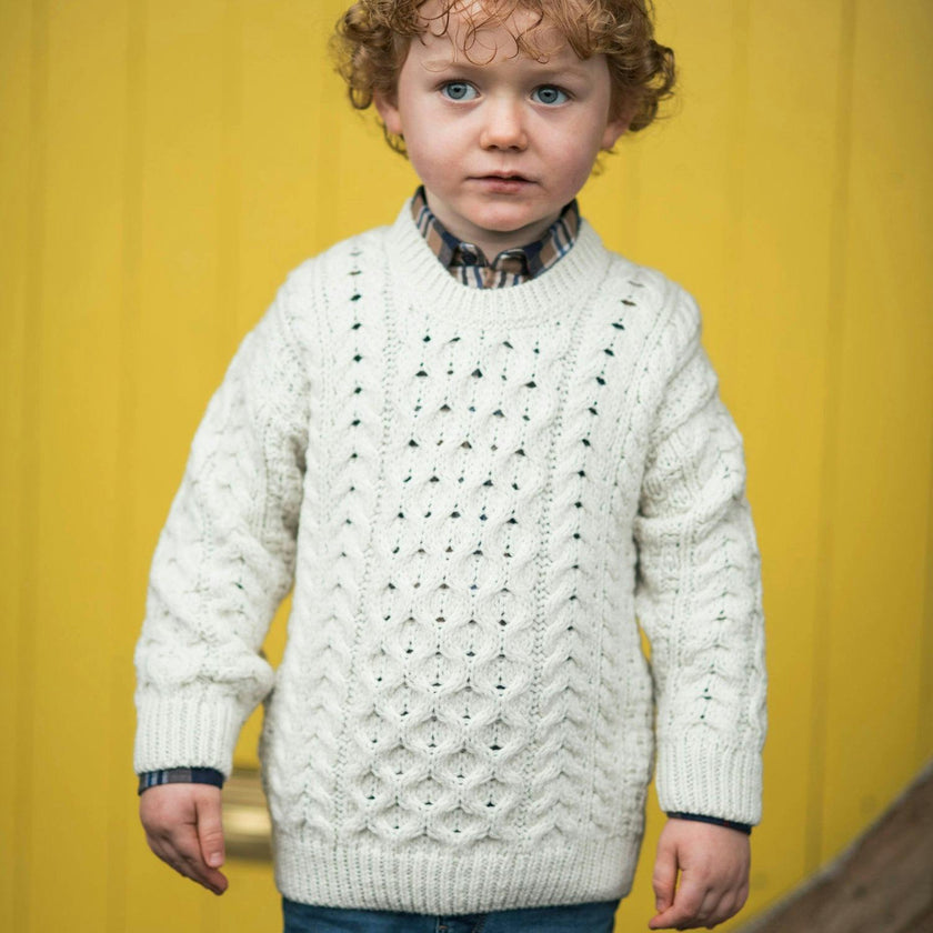 Cadogan Supersoft Merino Children's Sweater - Cream