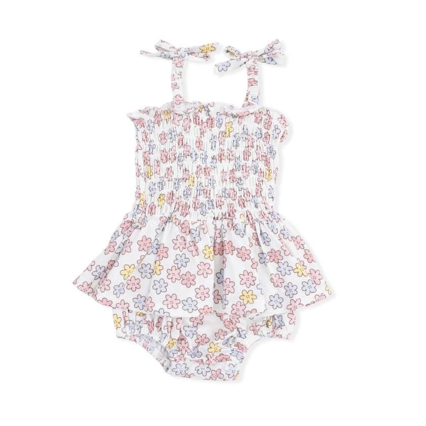 Sarah Floral - Smocked Bubble with Skirt
