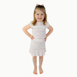 Tennis Skirt in Pink Heart Stripe