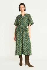Somerset Dress in Verdant Cattail