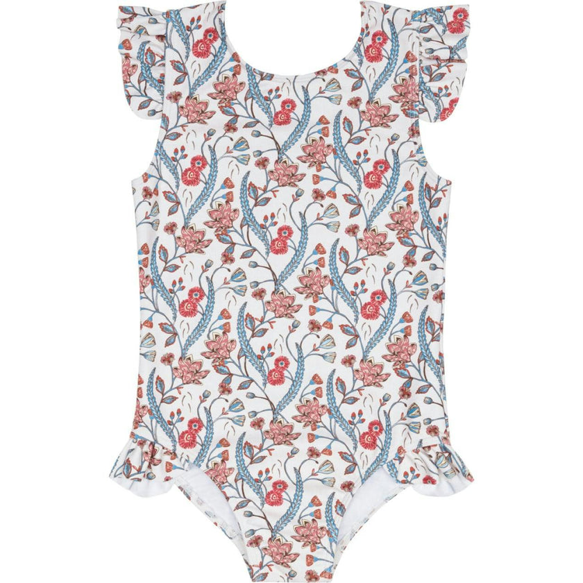 girls mercado bloom ruffle cap sleeve one piece