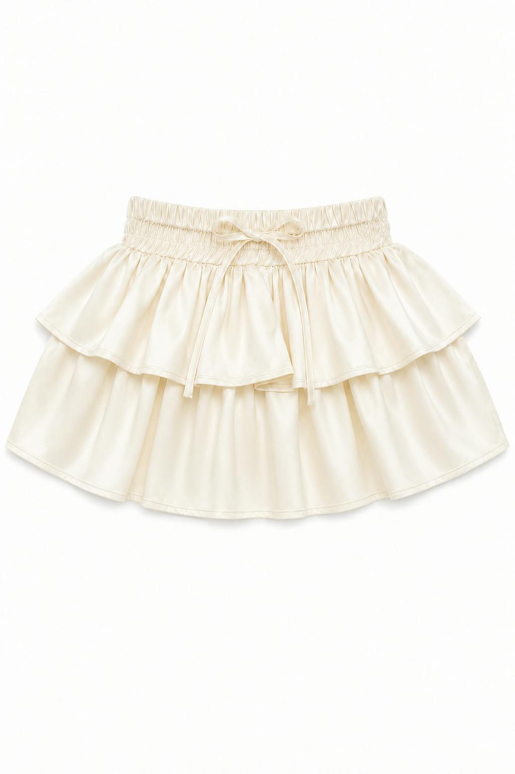 Willow Champagne Satin Skort
