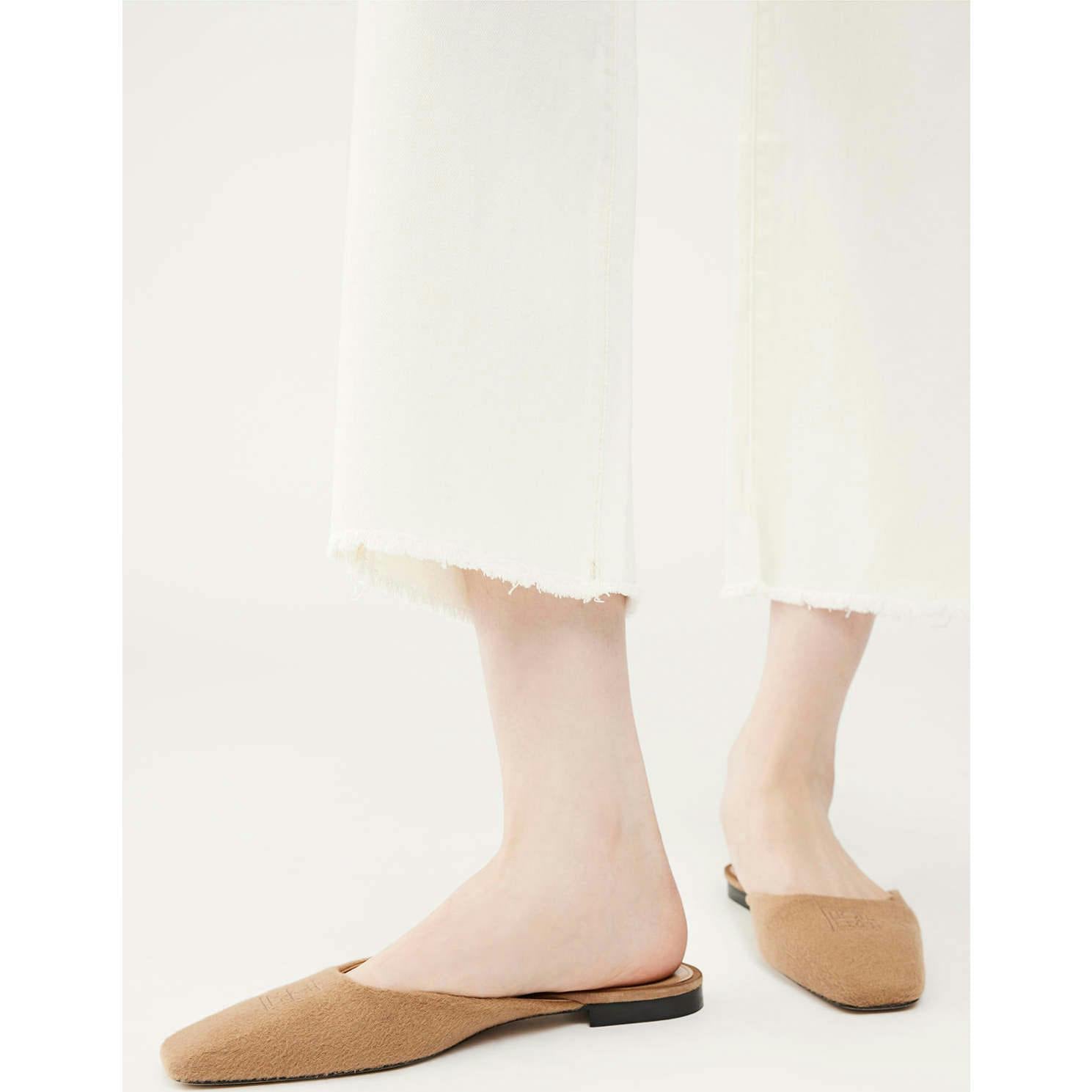 Hepburn Wide Leg High Rise Vintage Jeans | Eggshell