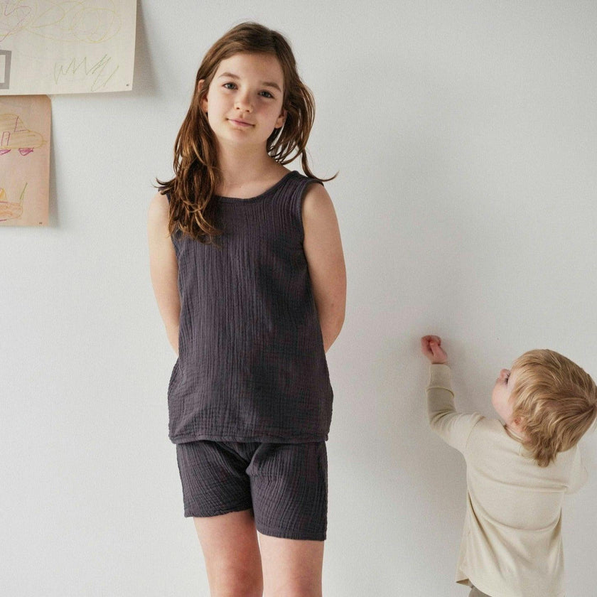 Kids Gauze Oversized Short
