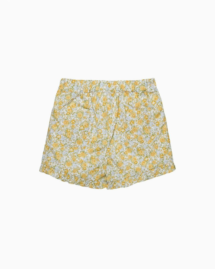Rosie Floral Shorts in Yellow Rose Floral
