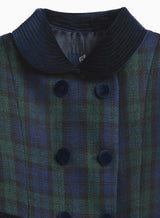Classic Coat in Navy Plaid