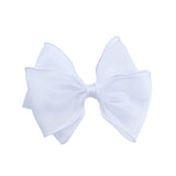 Pure White Bow Hair Clip Set