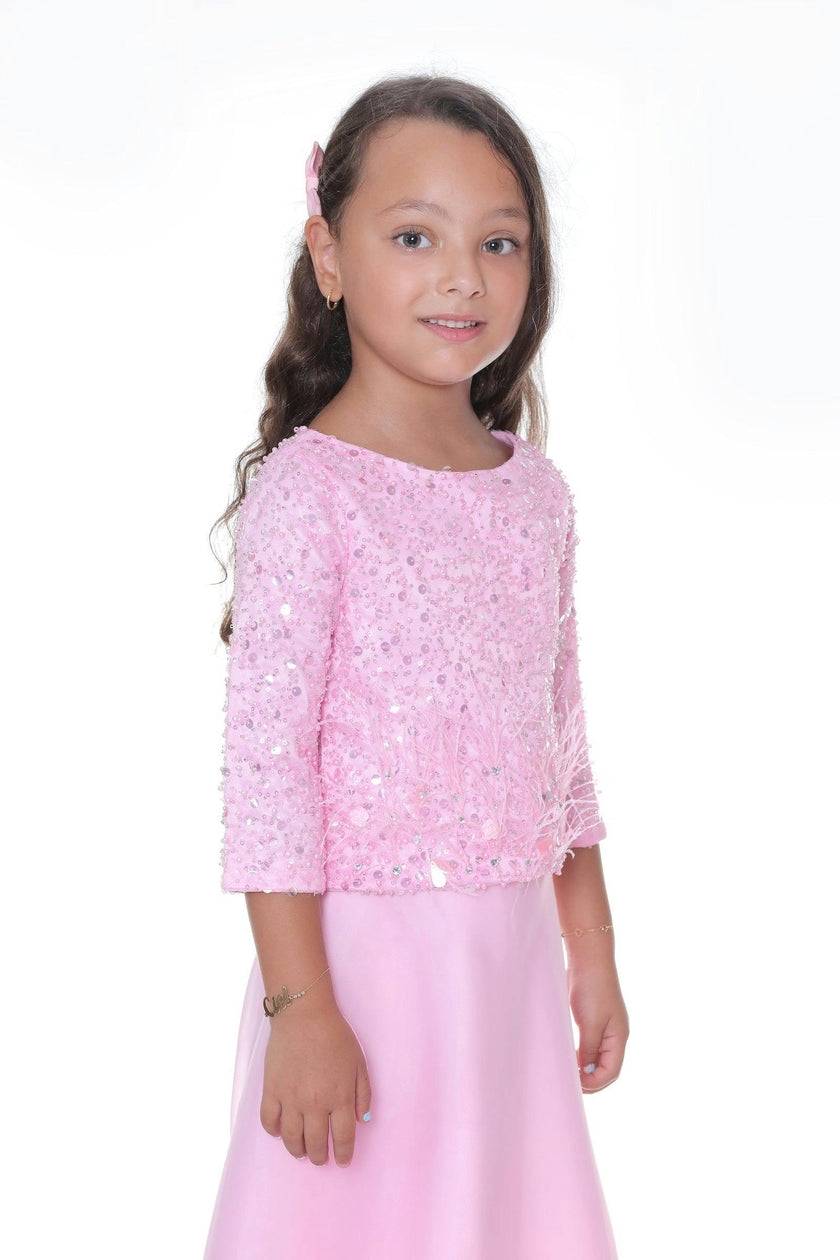Pink Yasmina 2pc Organza Outfit