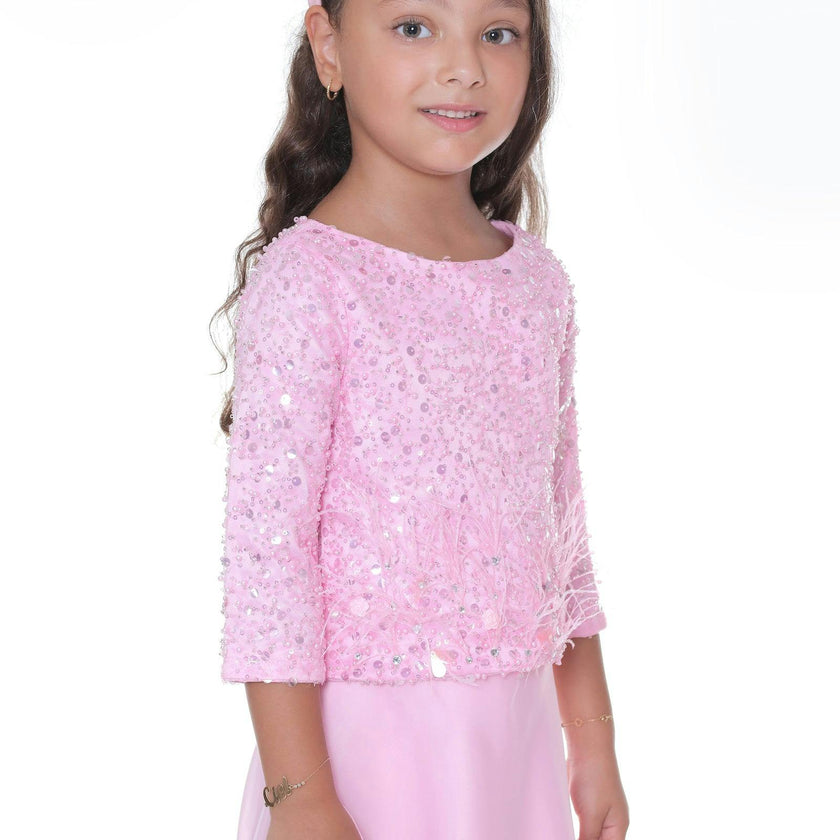 Pink Yasmina 2pc Organza Outfit