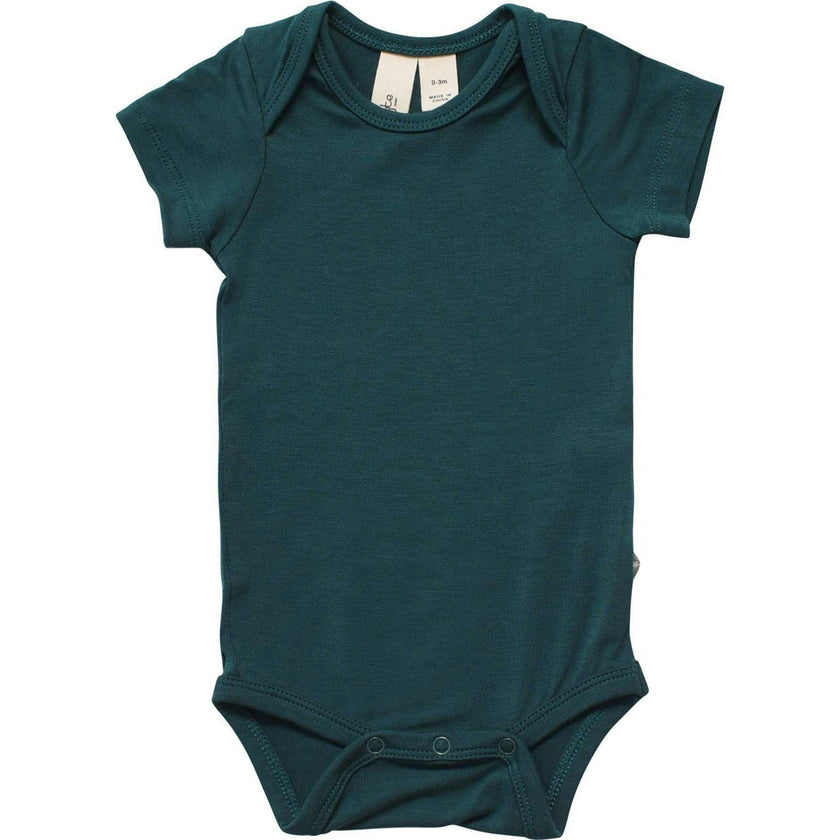 2-Pack Short Sleeve Bodysuit, Navy and Emerald