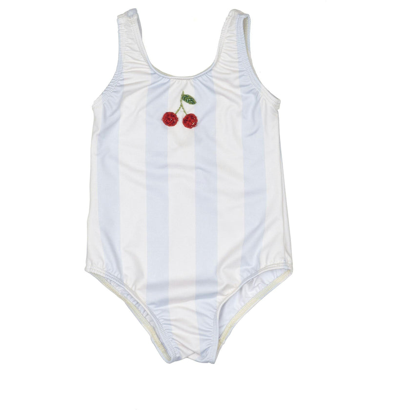 Cherry Swimsuit in Blue Striple