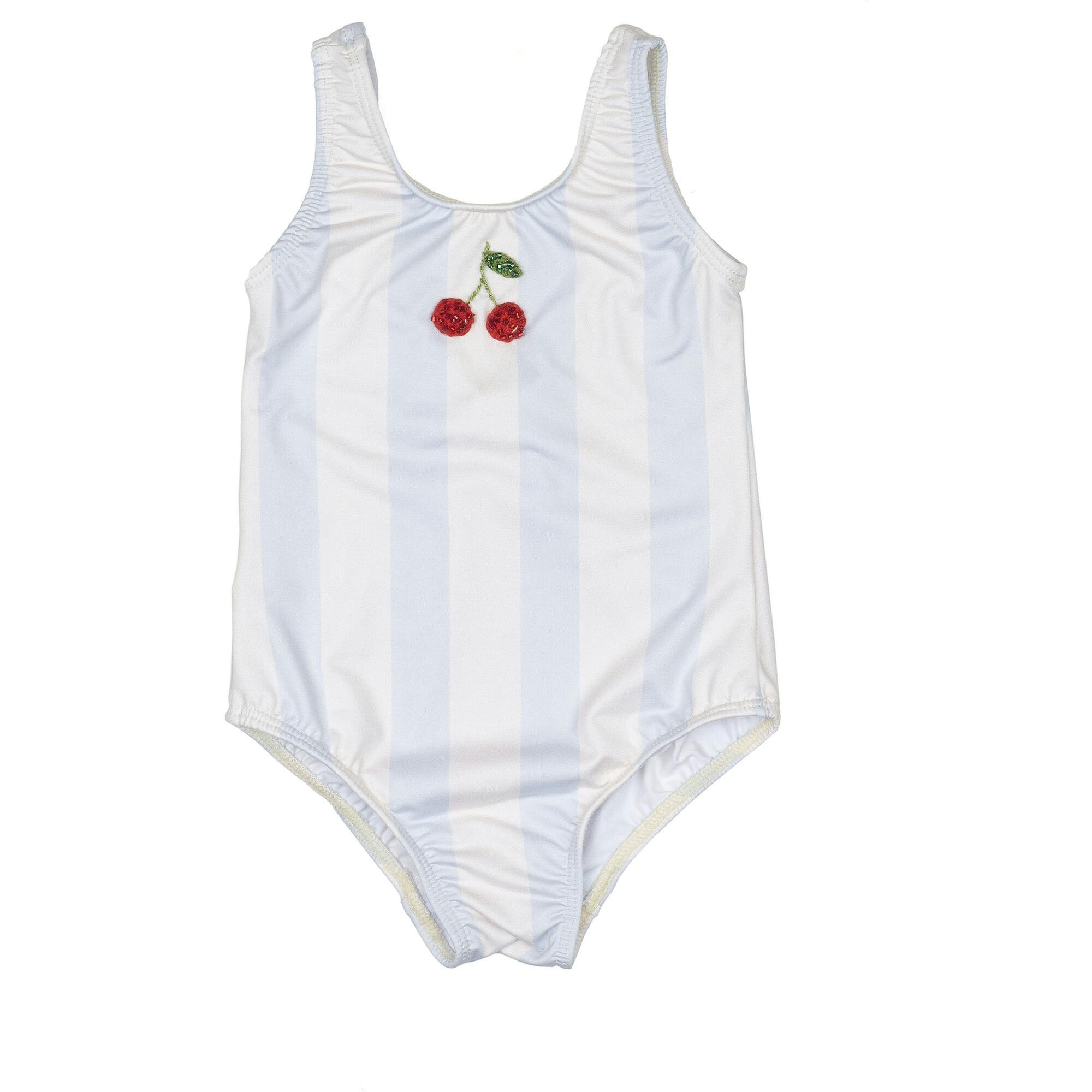 Cherry Swimsuit in Blue Striple