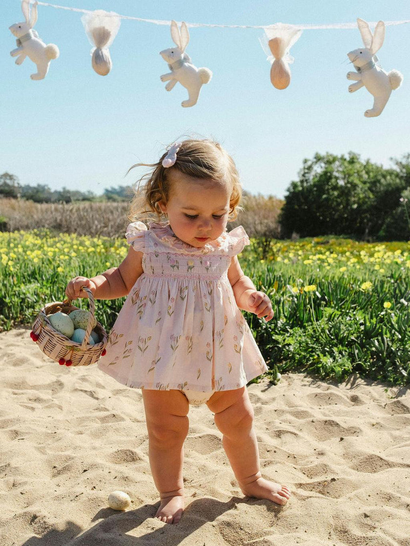 Smock Flutter Set in Dancing Tulips