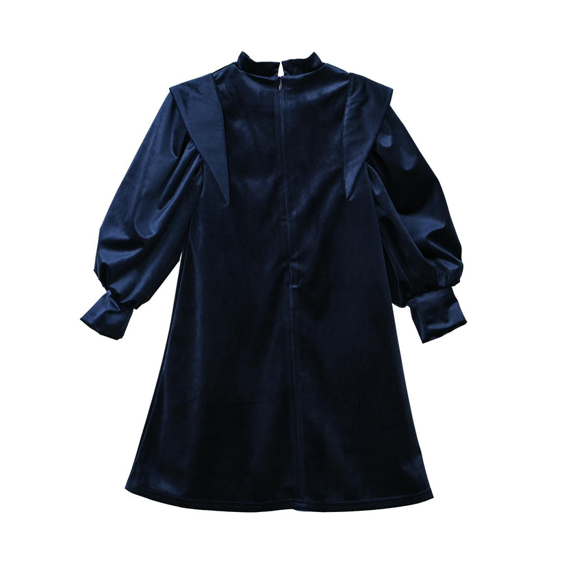 Levi dress (dark-sapphire-blue velvet)