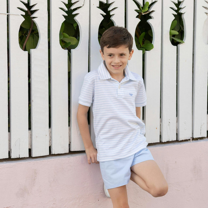 Carter Polo in Bailey's Bay Blue Stripe
