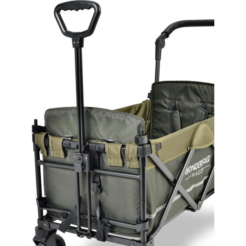 Pull & Push Double Stroller Wagon 2 Seater with Magnetic Seatbelt Buckles
