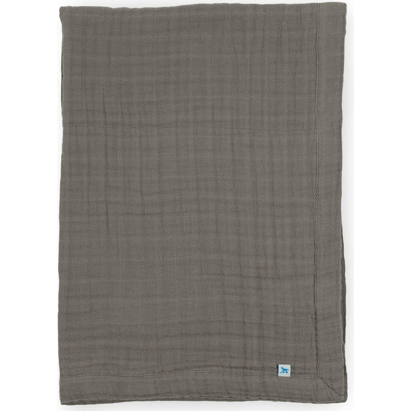 Cotton Muslin Baby Quilt - Mocha