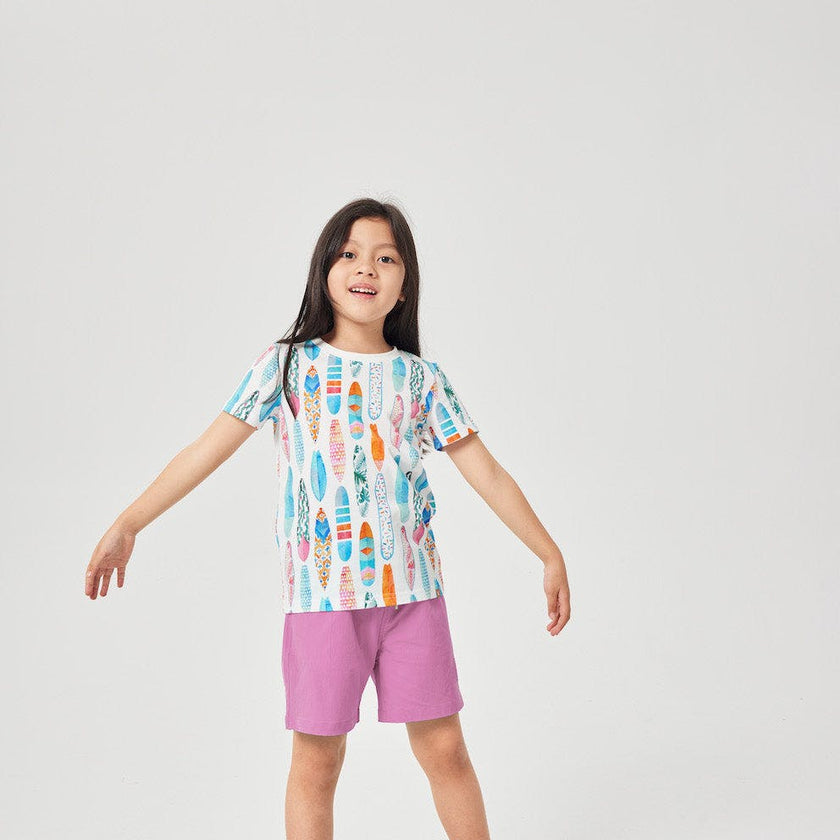 Watercolor Surfboard Short Sleeve Tee