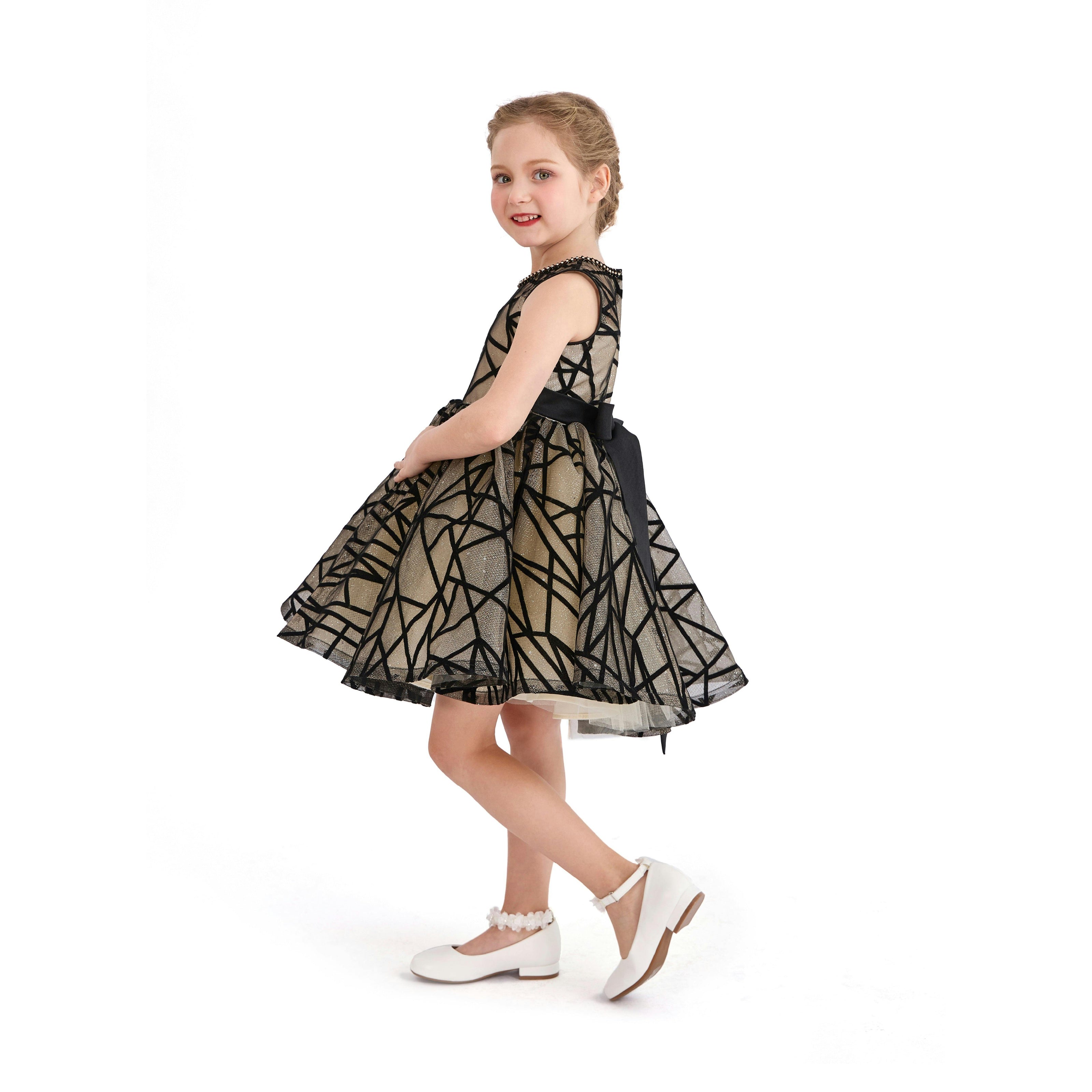 Beige Belvedra Pearl-Trim Ribbon Dress