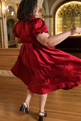Sophia Dress in Garnet