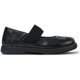 Kids Duet Twins Leather Elastic Strap Mary Jane Shoes, Black
