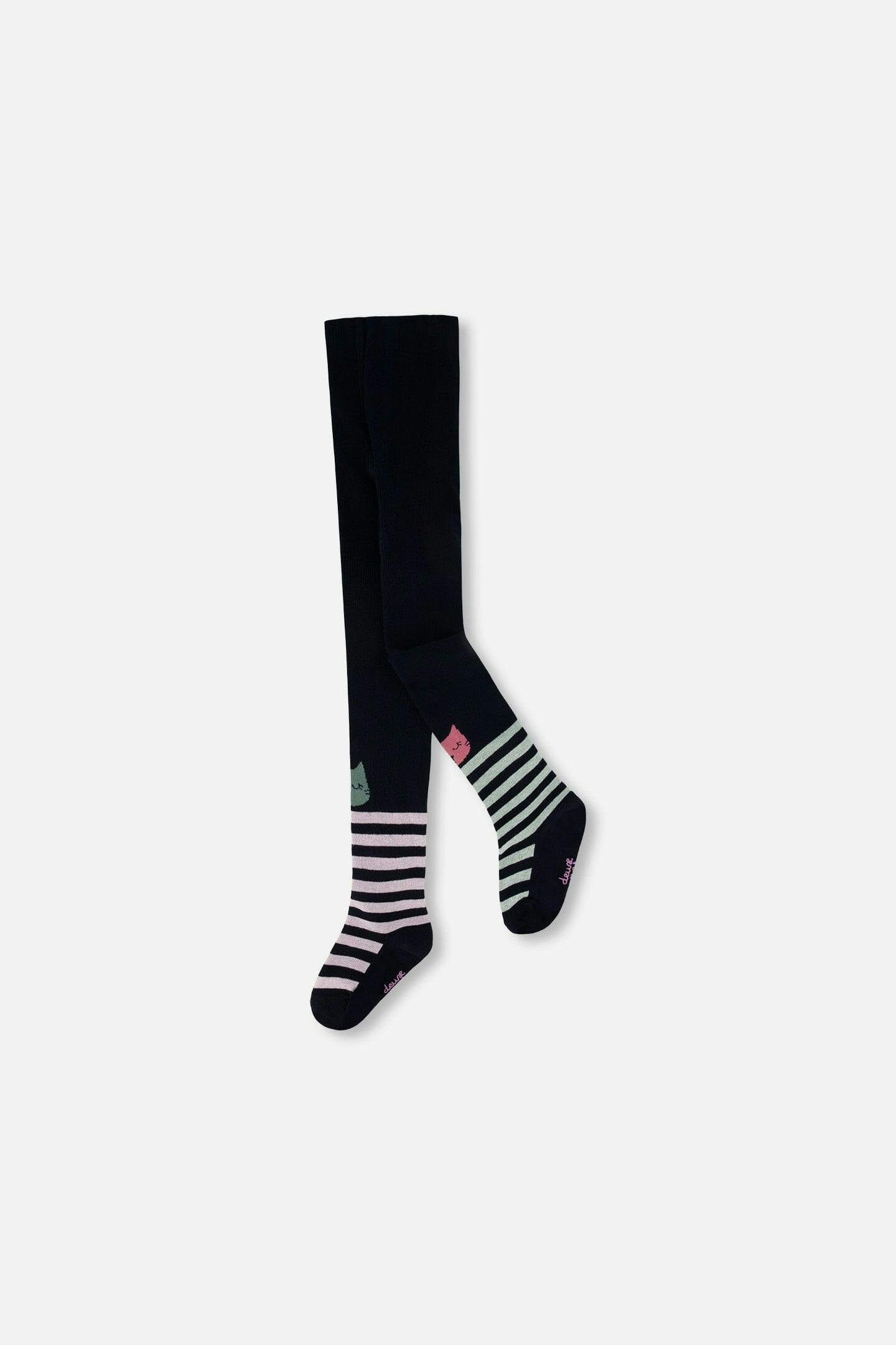 Knit Tights Dark Blue