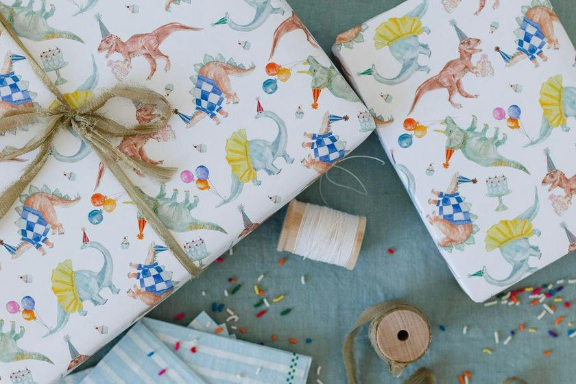 Birthday Dinosaurs Gift Wrap