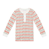 Christmas Lobsters Two Piece Kids Henley Pajamas