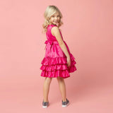 Arabella Frill Satin Party Dress