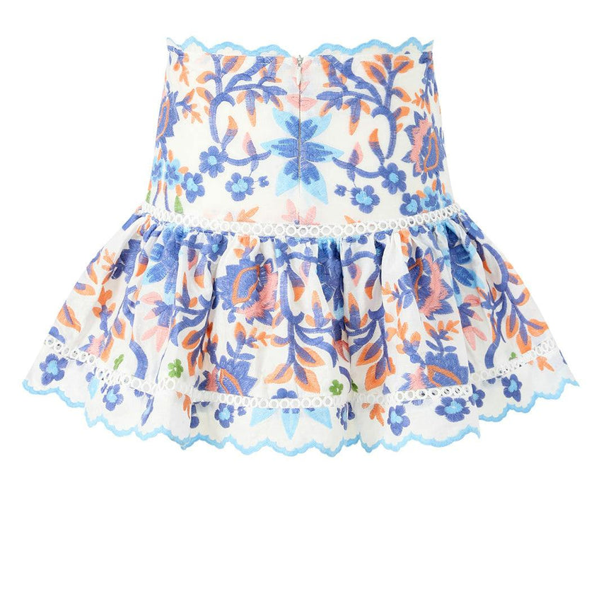 Sarah Embroidered Mini Skirt