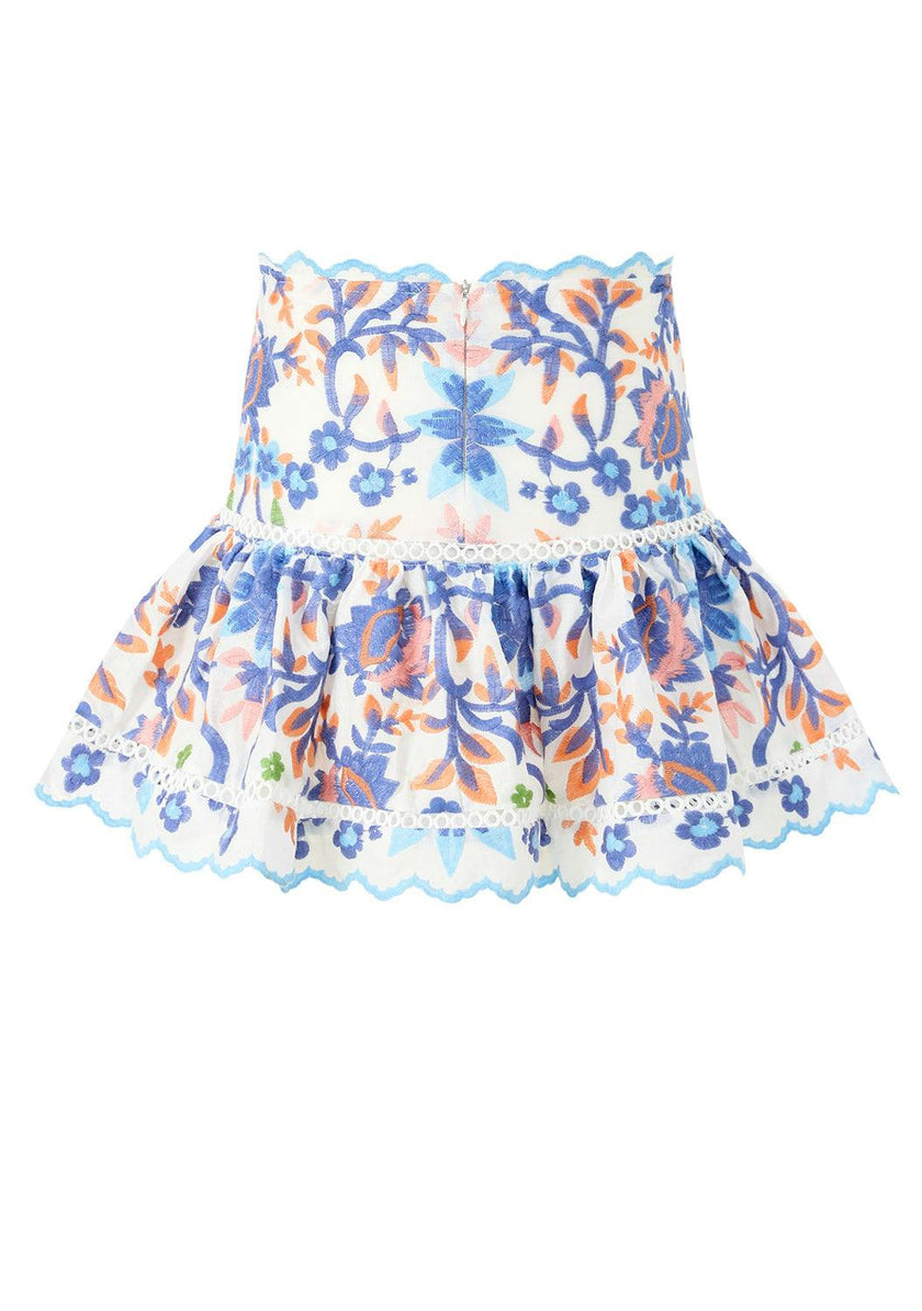 Sarah Embroidered Mini Skirt