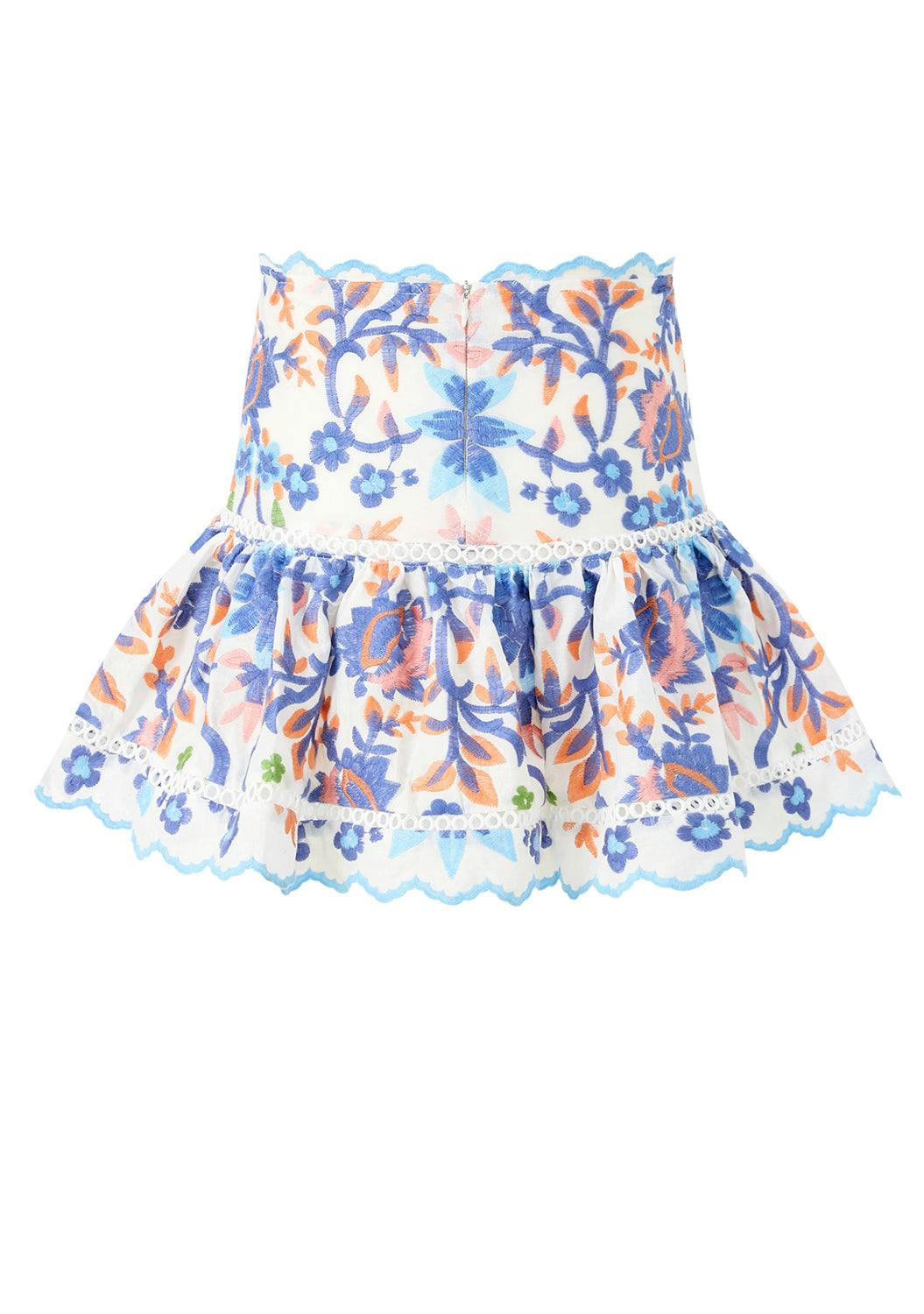 Sarah Embroidered Mini Skirt