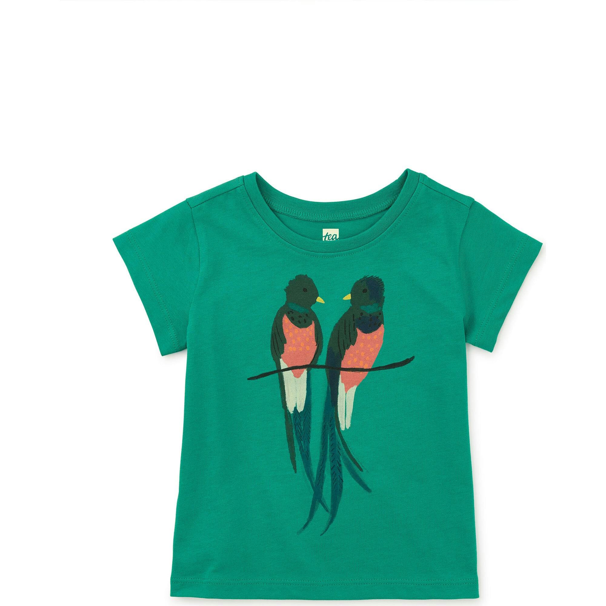Quetzal Birds Graphic Tee, Green