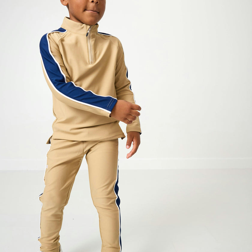 khaki sideline half-zip
