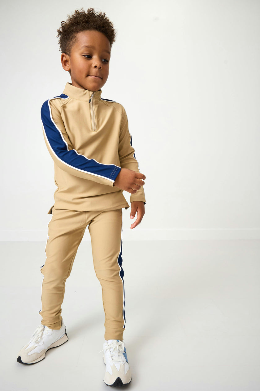khaki sideline half-zip