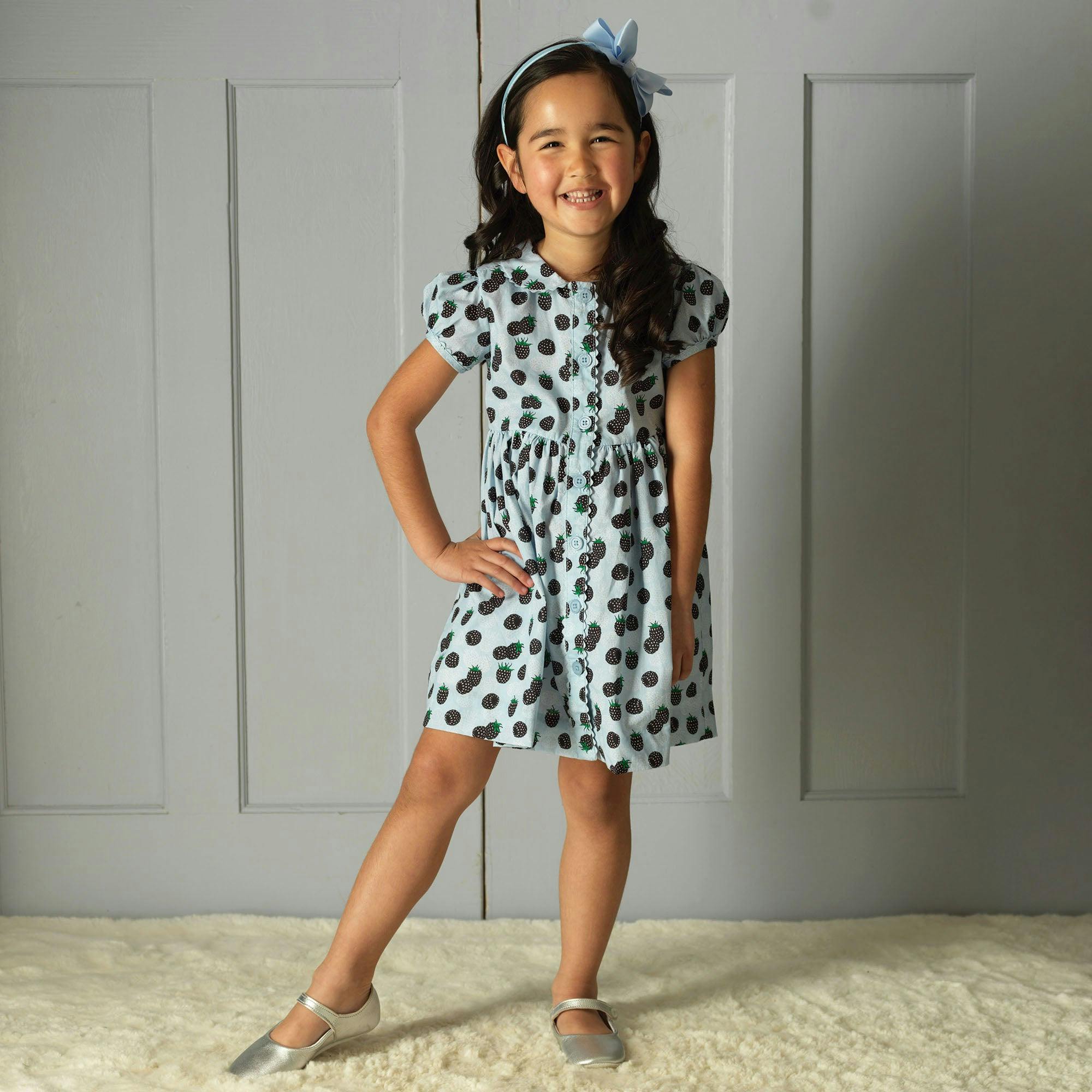 Blackberry Button-Front Dress