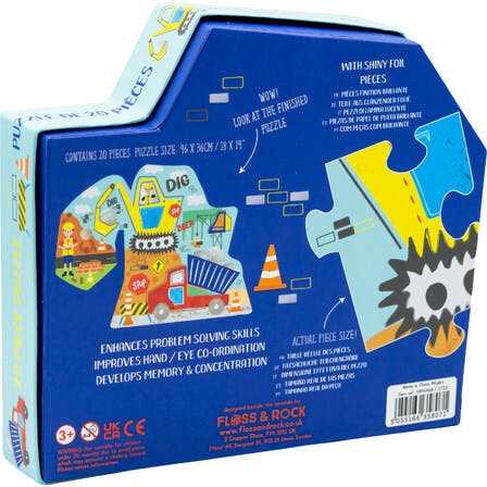 8 Construction 20pc "Digger" Shaped Jigsaw