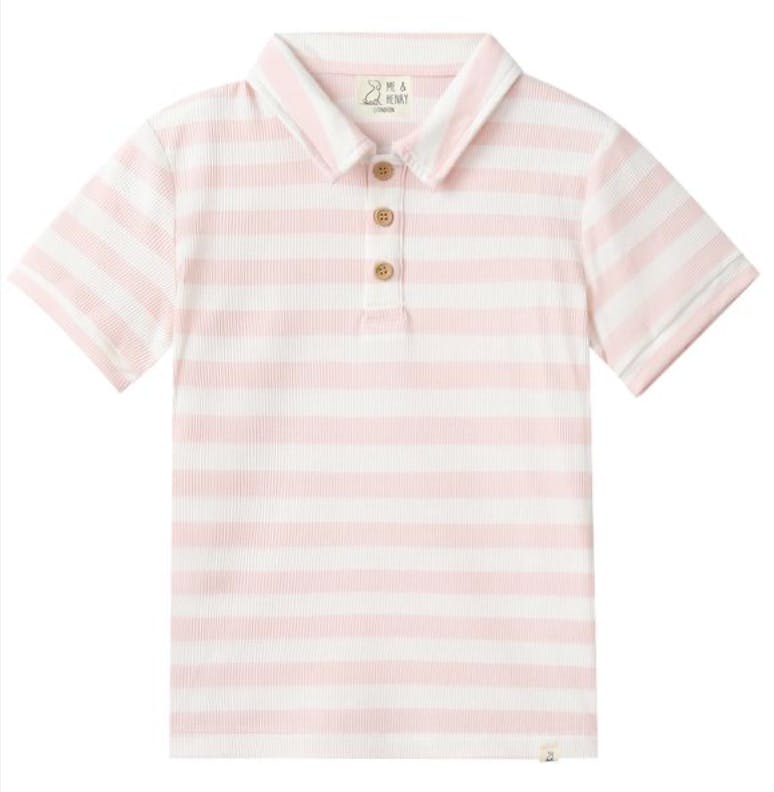 SHIPPING PALE PINK/WHITE  Polo