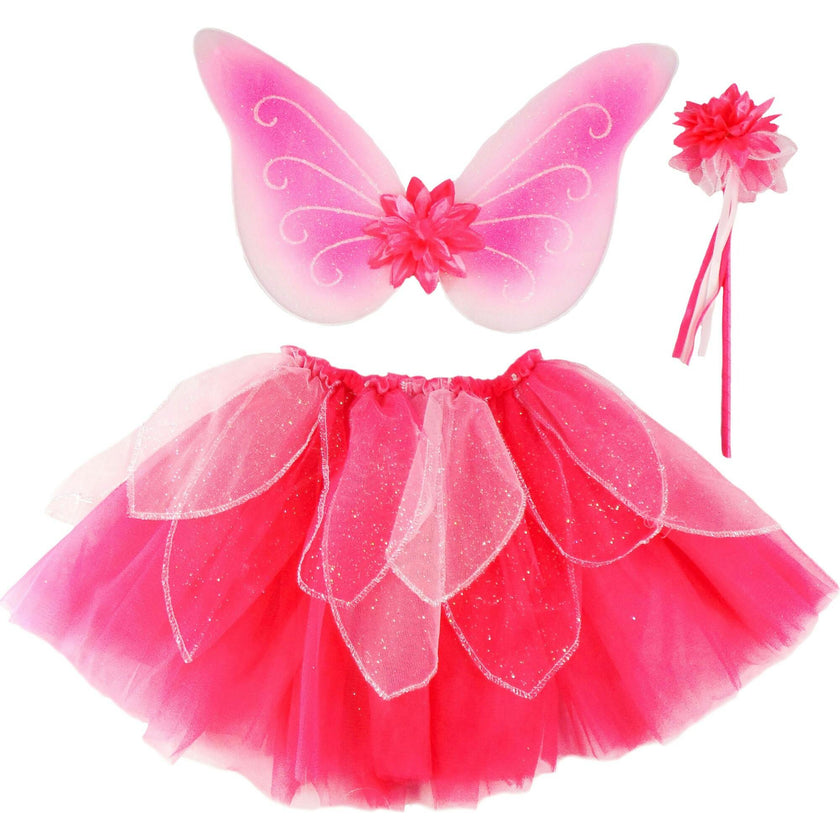 Fancy Flutter Skirt Sets with Wings & Wands