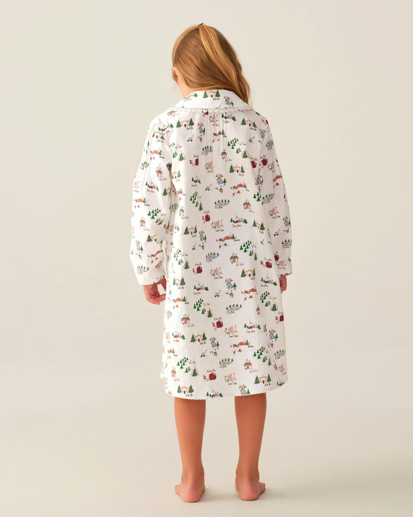 Girl's Twill Lola Nightgown in North Pole Chronicles
