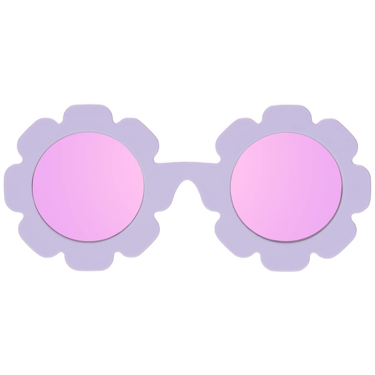 Polarized Flower: Lavender Mirrored Lens