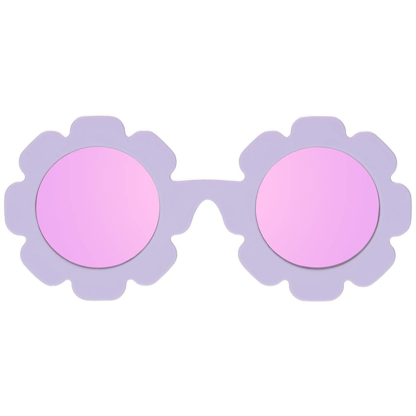 Polarized Flower: Lavender Mirrored Lens