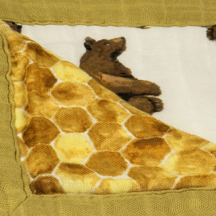 Honey Mini Lovey Two-Layer Muslin Security Blanket