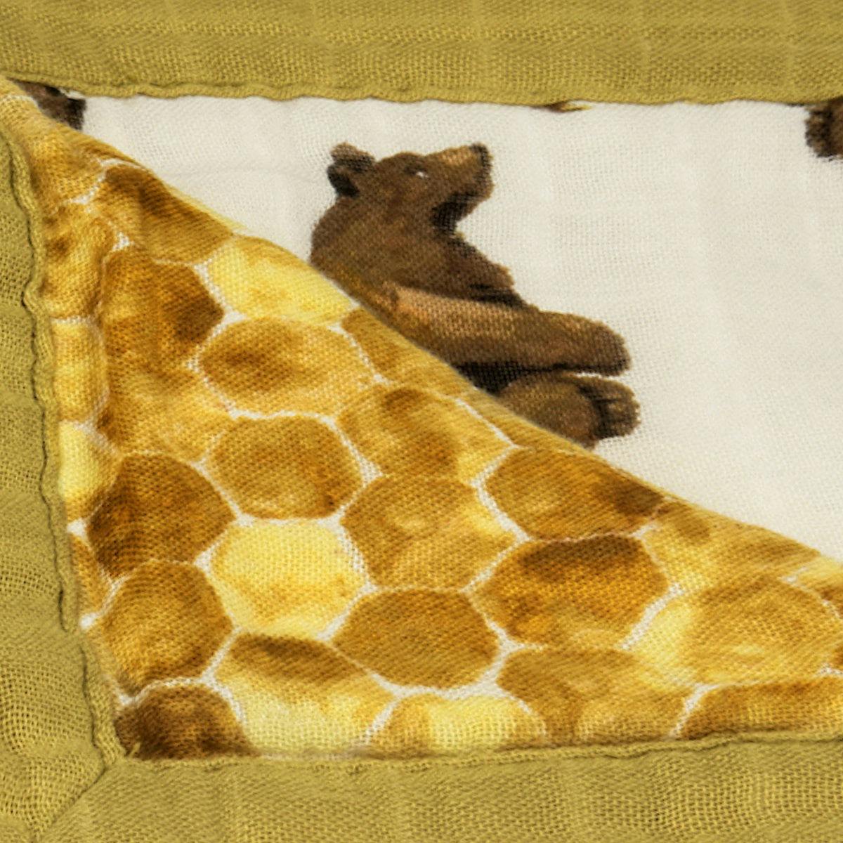 Honey Mini Lovey Two-Layer Muslin Security Blanket