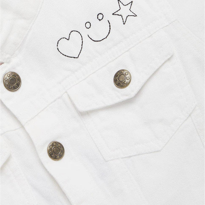 "baby" White Denim Jacket